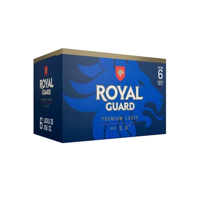  Cerveza Royal Guard six pack lata 350 cc