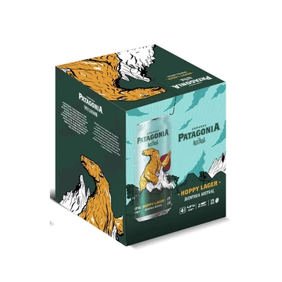  Cerveza Austral Hoppy Lager Lata Pack 4x500 cc