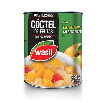 Cocktail Frutas Wasil 820 Grs (460 Grs Drenado)