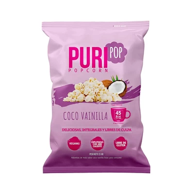 PuriPop Popcorn Coco Vainilla 25 Grs