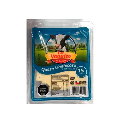 Queso Mantecoso Laminado La Vaquita 250 grs