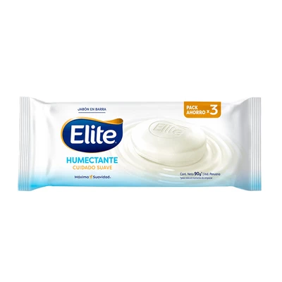 Jabón Humectante Elite Barra 3 x 90 gr