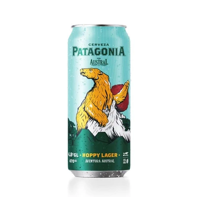 Cerveza Austral Hoppy Lager Lata 500 cc
