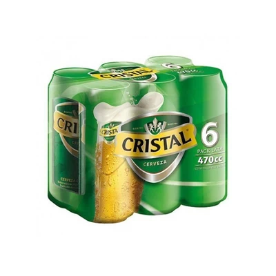 Cerveza Cristal Lata Pack 6 X 470 cc