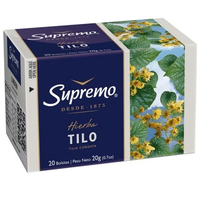 Té De Hierbas Supremo Tilo 20 Bolsitas