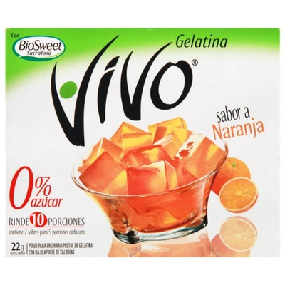 Gelatina Vivo Naranja 22 Grs