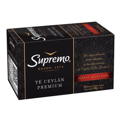 Té Supremo Ceylan Premium 20 Bolsitas