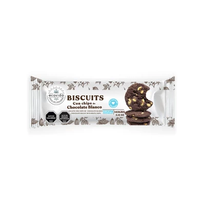 Galleta Ecovida Biscuit Chip Chocolate Blanco 145 grs