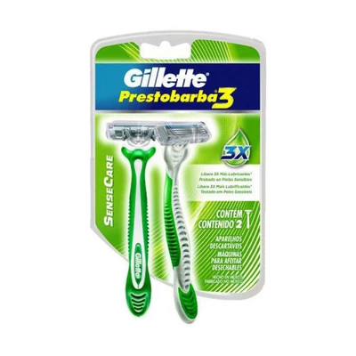 Maquina Afeitar Prestobarba3 Sensecare 2 und