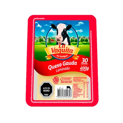 Queso Gauda La Vaquita Lam 400 Gr