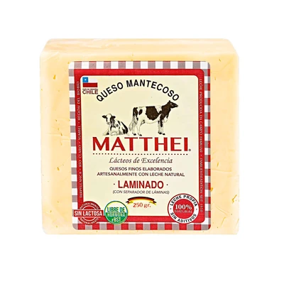 Queso Mantecoso Matthei Laminado 250 Gr