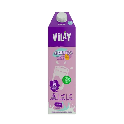 Bebida Vegetal Vilay Almendra Sin Azúcar Tetra Litro