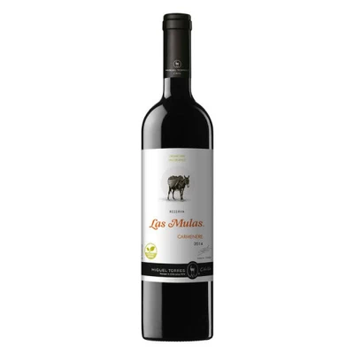 Vino Las Mulas Carmennere 750 cc