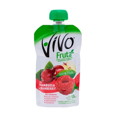 Compota Vivo Frambuesa Cramberry 120 gr