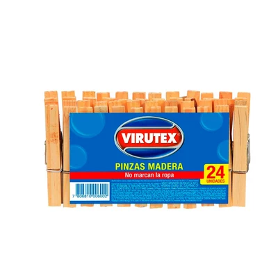 Pinzas P/Ropa Madera X24 - Clásica
