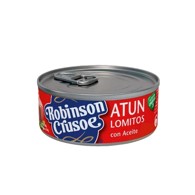 Atún Robinson Crusoe Lomo Aceite Lata 140 gr (91 Gr Drenado)