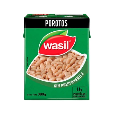 Porotos Wasil Blanco Tetra 380 Grs (230 Grs Drenado)