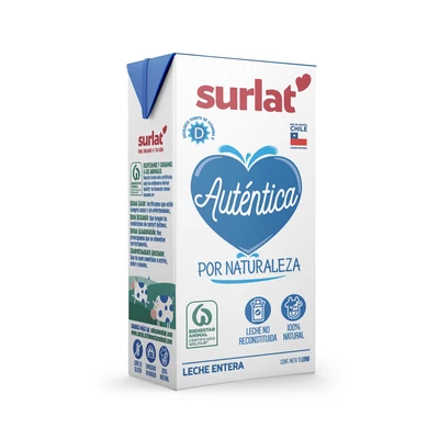 Leche Surlat Entera Sin Tapa 1 Litro