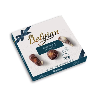 Chocolate Belgian Harvest Seashells 195 Grs