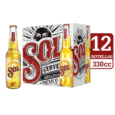 Cerveza Sol Botella 12x330 cc