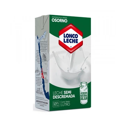 Leche Loncoleche Semidescremada Sin Tapa Lt