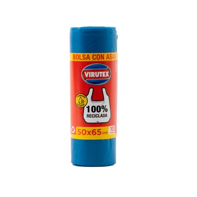 Bolsa Basura Virutex Con Asa 50x65 cm 10 Unidades