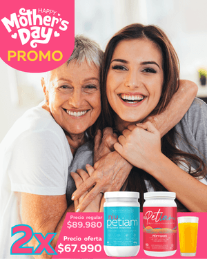 Oferta Especial Mes de las Madres Colágeno Hidrolizado NiuPetiam Alta Pureza 60 Porciones + NiuPetiam Sabor Maracuyá 60 porciones