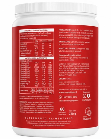 PACK FULL DEFENSAS: 2 NiuPetiam Polvo 60p + Vitamina C 500g - vista alternativa