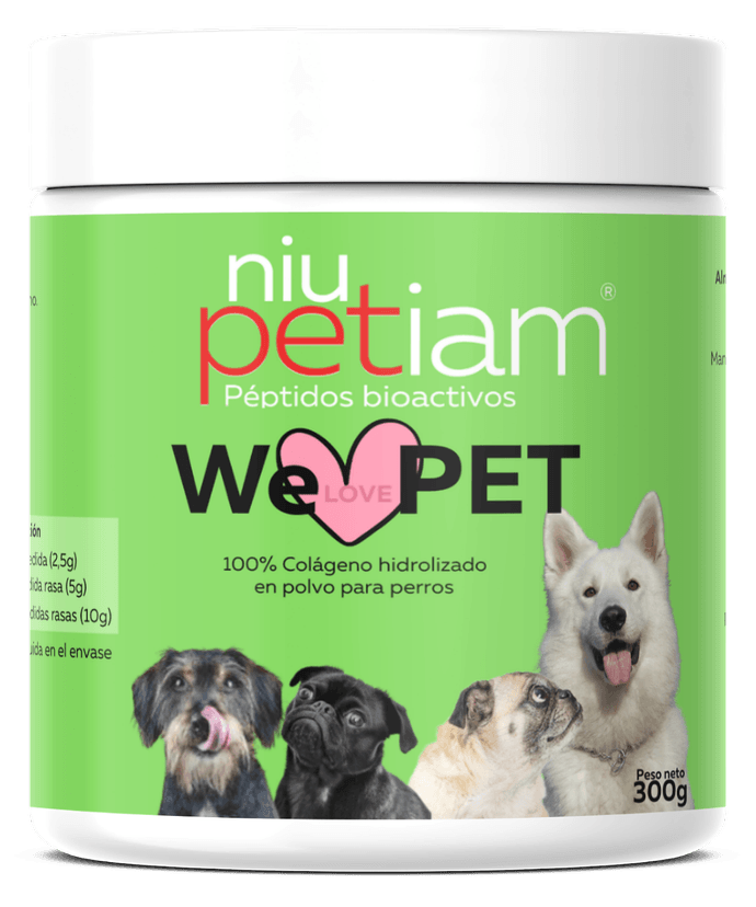 Colágeno Hidrolizado para Perros WeLovePet de NiuPetiam - Pote_NiuPetiam CH_Linea PET_Etiqueta verde 300g Puro.png