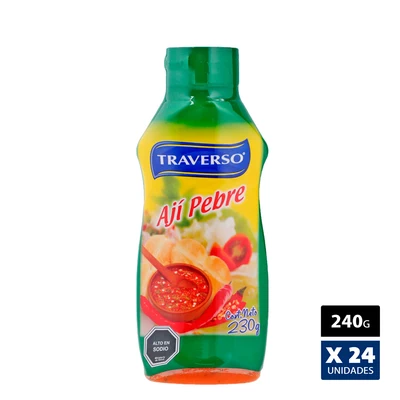 Ají Pebre Envase Squeeze 230g - Caja 24 Unidades