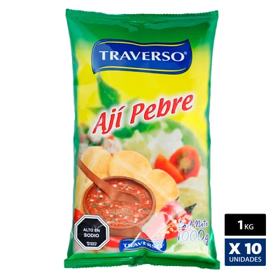 Ají Pebre Bolsa 1kg - Caja 10 Unidades