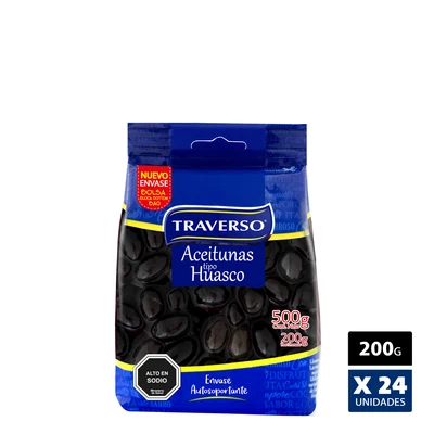 Aceituna Huasco 200gr - Caja 24 Unidades