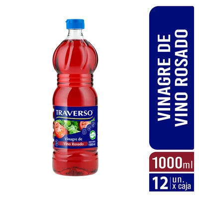 Vinagre de Vino Rosado 1lt - Caja 12 Unidades