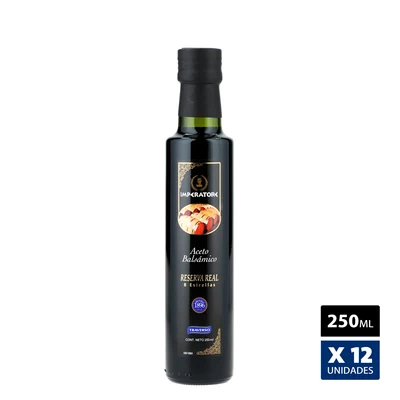 Aceto Balsámico Reserva Real 250ml - Caja 12 Unidades