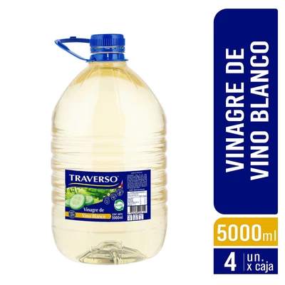 Vinagre de Vino Blanco 5lt - Caja 4 Unidades