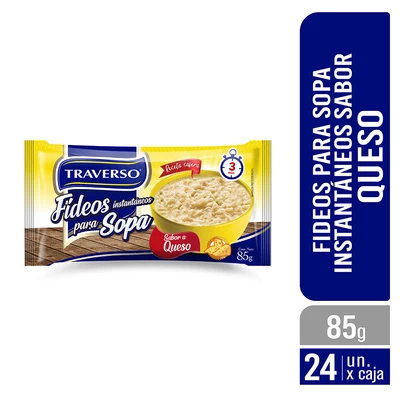 Fideos para Sopa Queso - Caja 24 Unidades