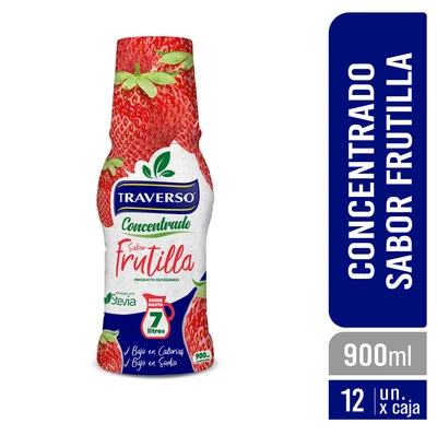 Jugo Concentrado Frutilla 900ml - Caja 12 Unidades