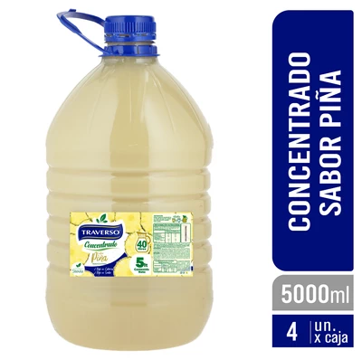 Jugo Concentrado Piña 5lt - Caja 4 Unidades