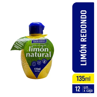 JUGO CON LIMON NATURAL REDONDO 12X135 TRAVERSO