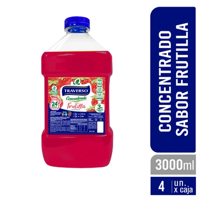 JUGO FRUTILLA TRAVERSO 4x3000 PET