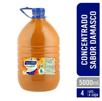 Jugo Concentrado Damasco 5lt - Caja 4 Unidades