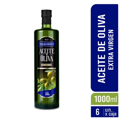 ACEITE OLIVA EXTRA VIRGEN TRAVERSO 6x1000 VIDRIO