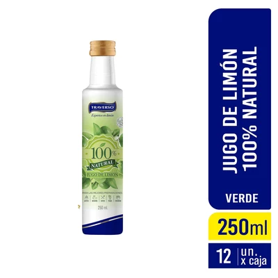 Jugo de Limón  100% Natural Verde  - Caja 12 Unidades
