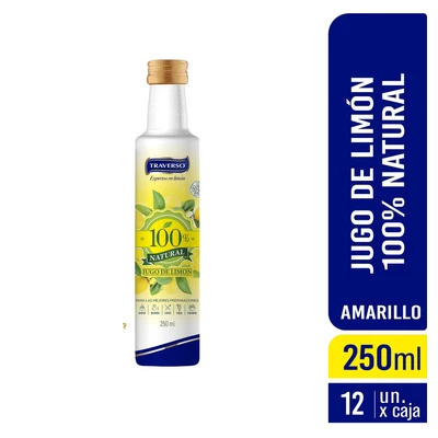Jugo de Limón 100% Natural  Amarillo - Caja 12 Unidades