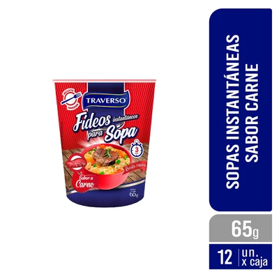 Sopa Instantánea Carne - Caja 12 Unidades