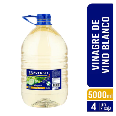 Vinagre de Vino Blanco 5lt - Caja 4 Unidades
