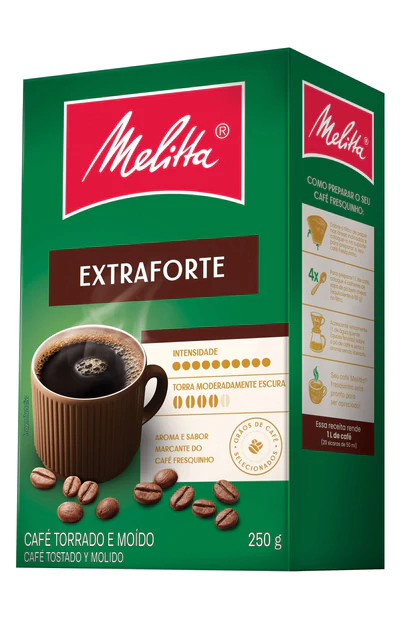 CAFÉ TOSTADO Y MOLIDO EXTRAFUERTE MELITTA 20X250gr CAJA