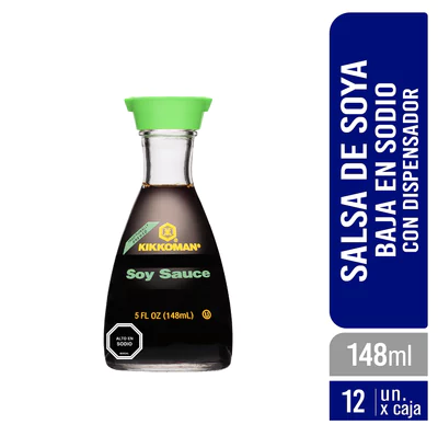 Salsa Soya Baja en Sodio con Dispensador - Caja 12 Unidades