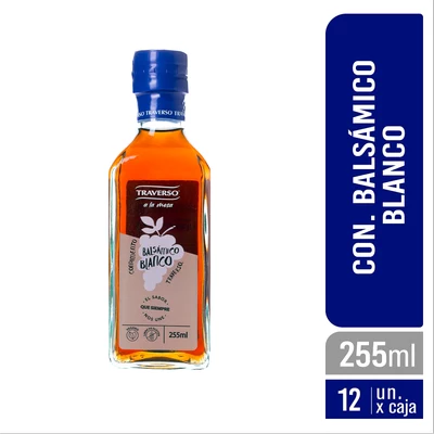 CONDIMENTO BALSÁMICO BLANCO 12x255 ML VIDRIO