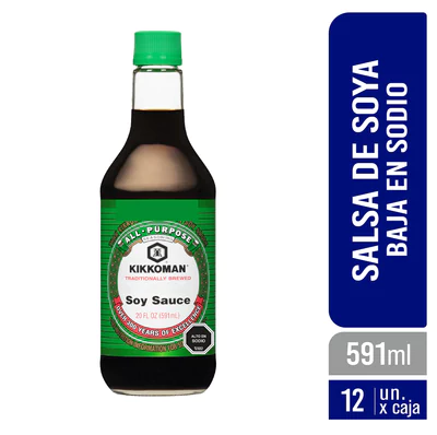 Salsa Soya Baja en Sodio 591ml - Caja 12 Unidades